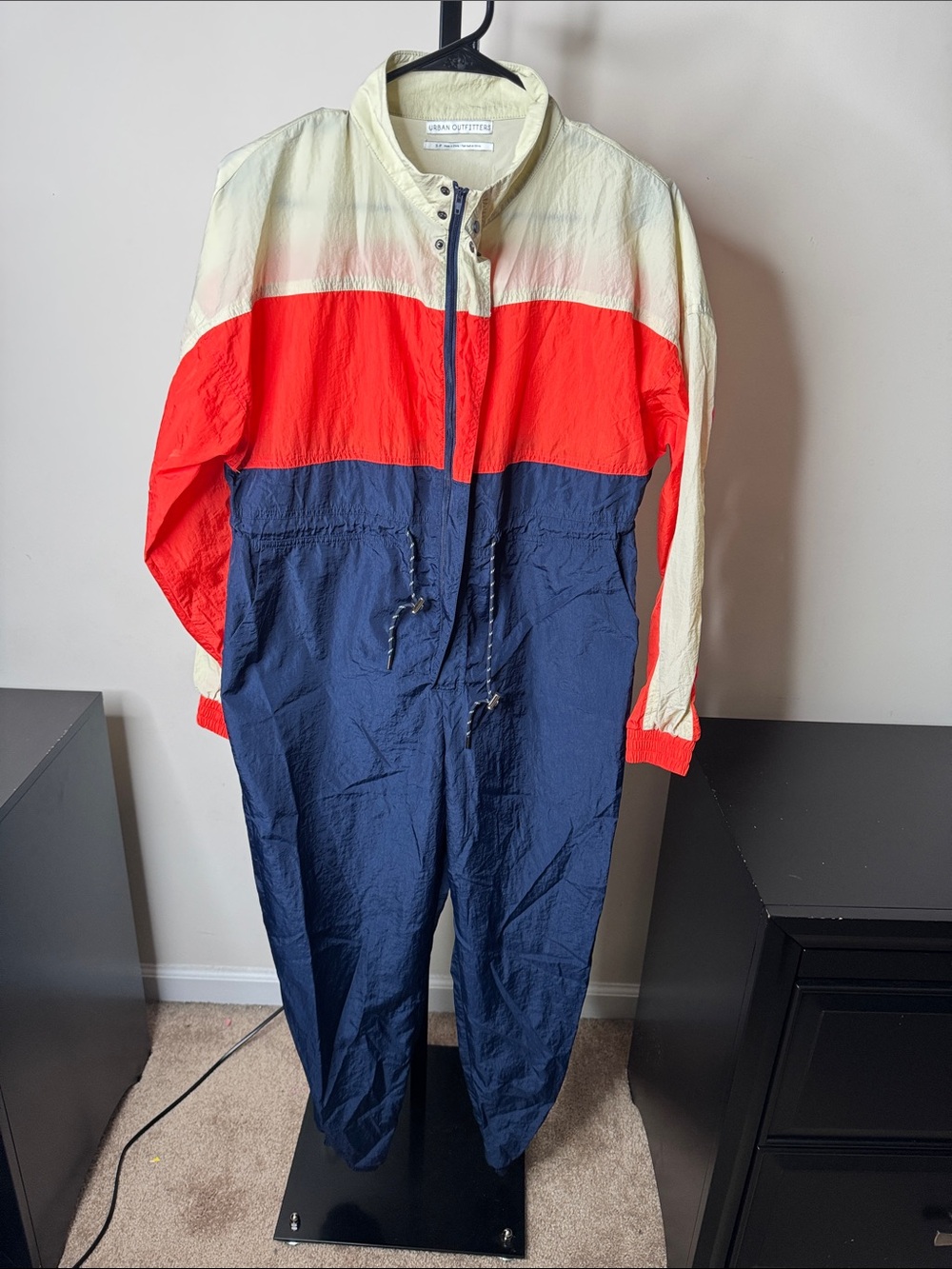 UO Copenhagen Nylon Zip-Front Jumpsuit